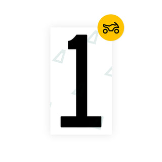 Alite Nanofilm for US (New Jersey) Moto license plates - Symbol "1" - Alite