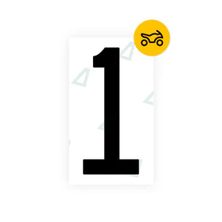 Alite Nanofilm for US (Oklahoma) Moto license plates - Symbol "1" - Alite