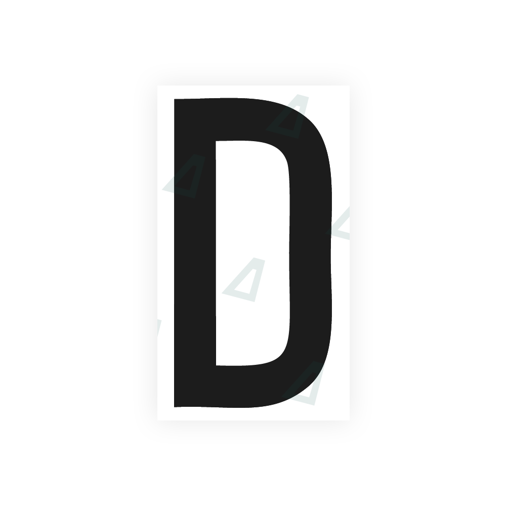 Alite Nanofilm for rear Italy license plates - Symbol "D" - Alite