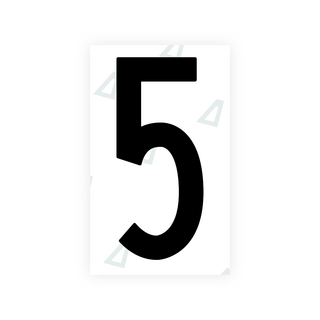 Alite Nanofilm for US (Puerto Rico) license plates - Symbol "5" - Alite