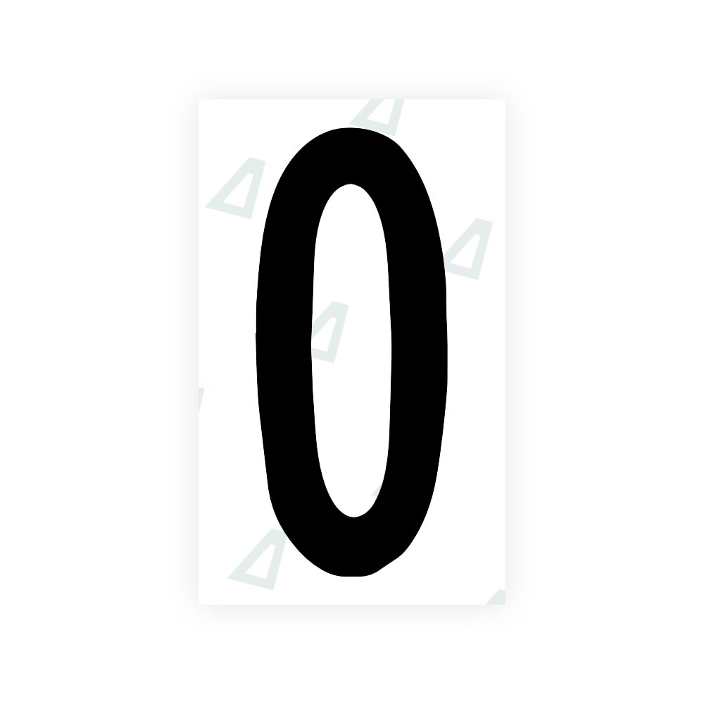 Alite Nanofilm for US (Georgia 2012 - Round) license plates - Symbol "0" - Alite