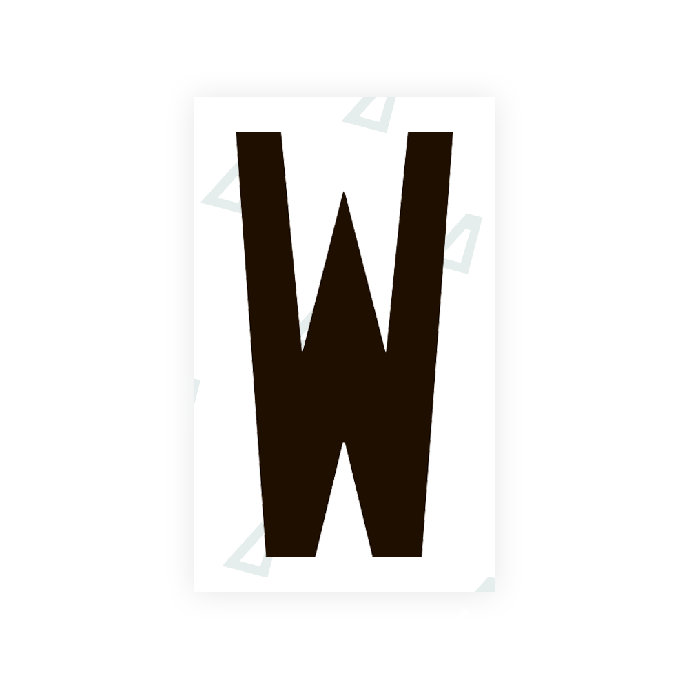 Alite Nanofilm for US (Ohio 2021) license plates - Symbol "W" - Alite