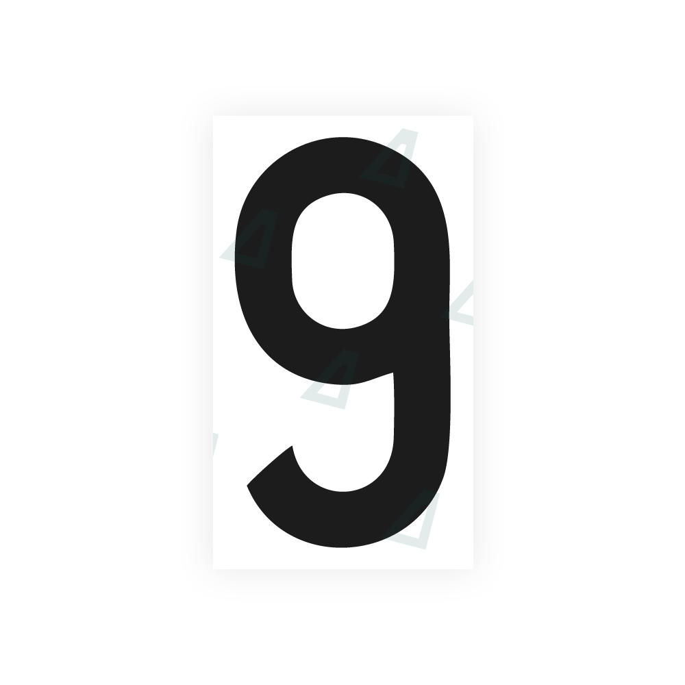 Alite Nanofilm for rear Italy license plates - Symbol "9" - Alite