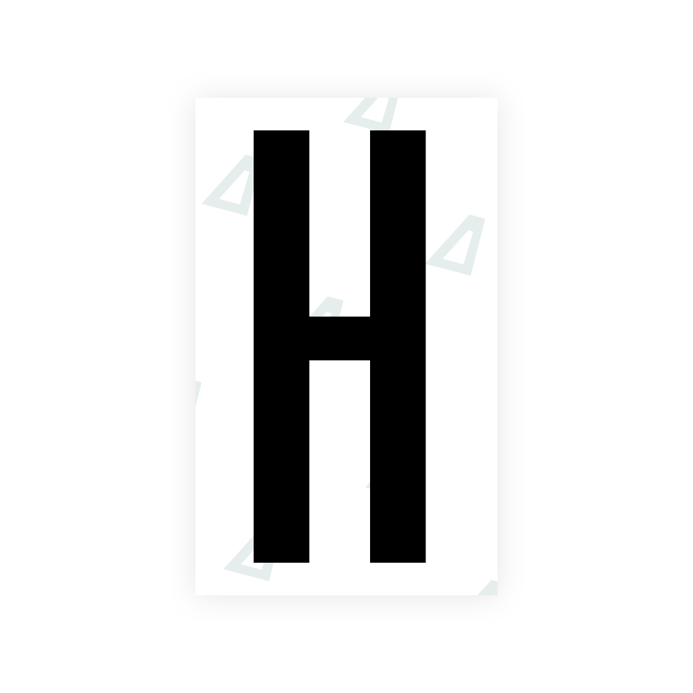 Alite Nanofilm for US (Nebraska 2002-2005) license plates - Symbol "H" - Alite