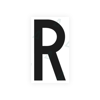 Alite Nanofilm for rear Italy license plates - Symbol "R" - Alite
