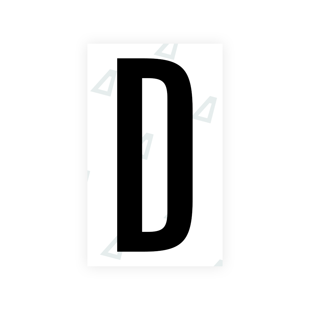 Alite Nanofilm for US (Nebraska 2002-2005) license plates - Symbol "D" - Alite