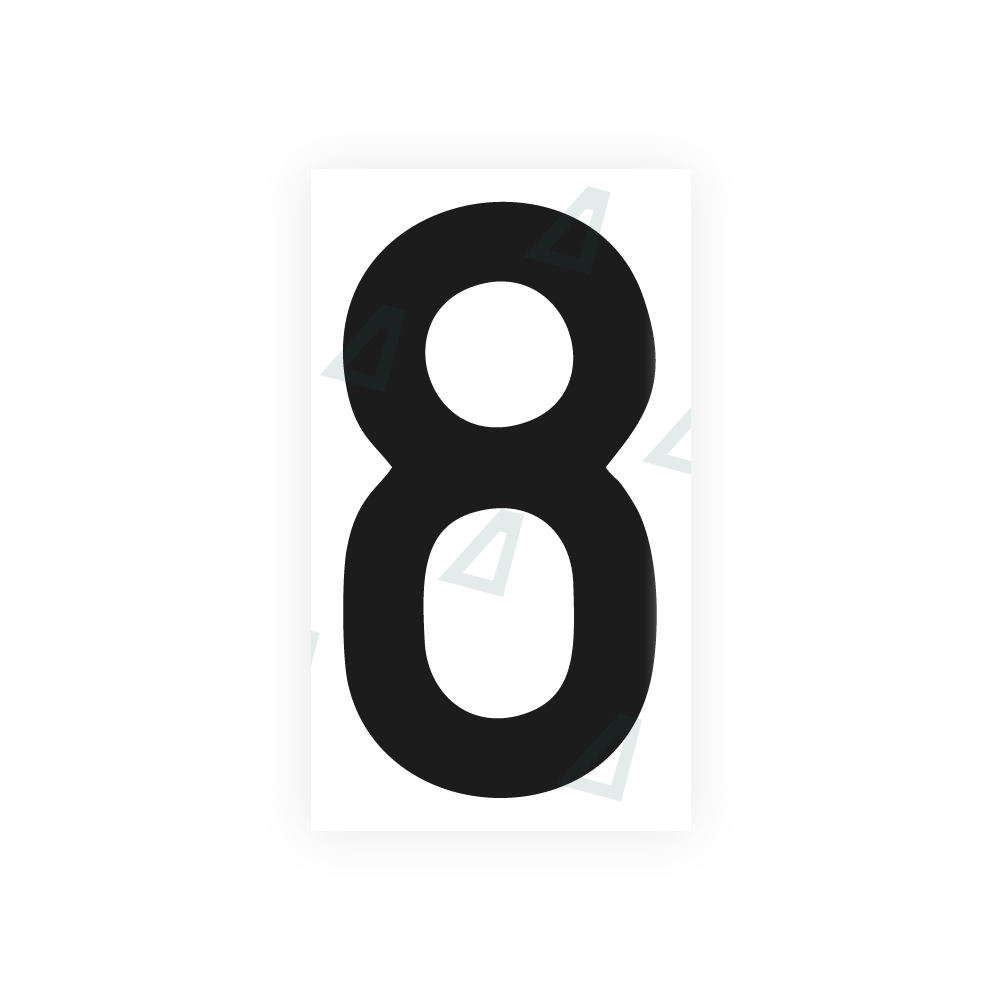 Alite Nanofilm for rear Italy license plates - Symbol "8" - Alite