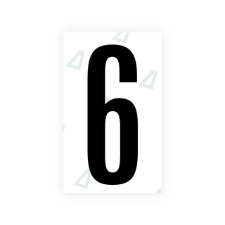 Alite Nanofilm for US (Nebraska 2002-2005) license plates - Symbol "6" - Alite