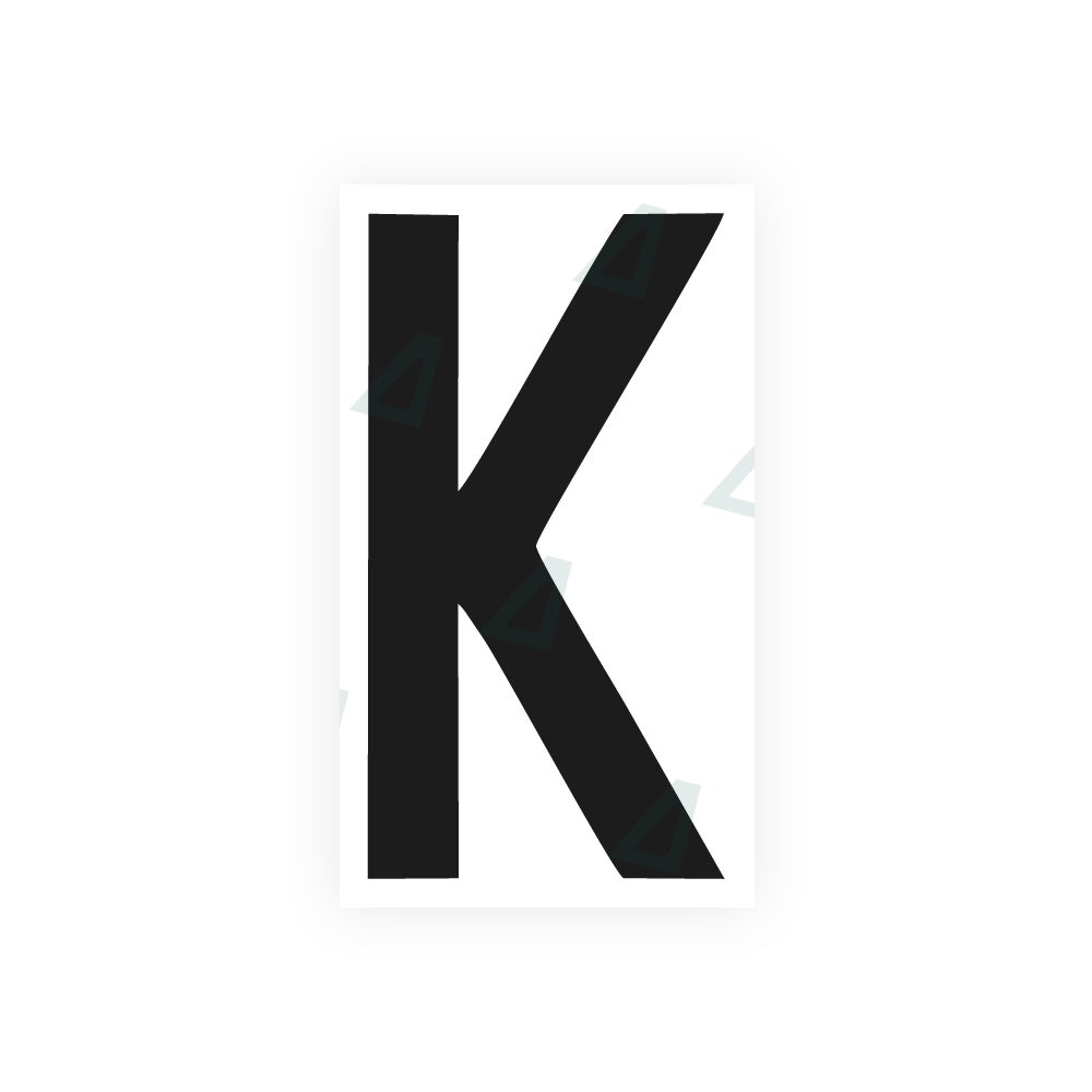 Alite Nanofilm for rear Italy license plates - Symbol "K" - Alite