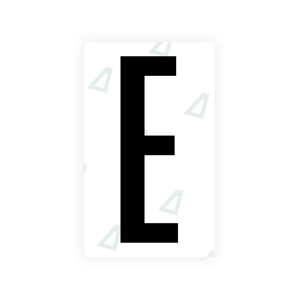 Alite Nanofilm for US (Nebraska 2002-2005) license plates - Symbol "E" - Alite