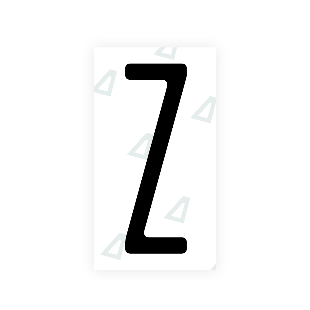 Alite Nanofilm for US (New York 2020) license plates - Symbol "Z" - Alite