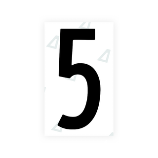 Alite Nanofilm for US (Georgia 2012 - Round) license plates - Symbol "5" - Alite