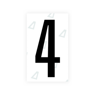 Alite Nanofilm for US (Nebraska 2005-2011) license plates - Symbol "4" - Alite