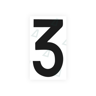 Alite Nanofilm for rear Italy license plates - Symbol "3" - Alite