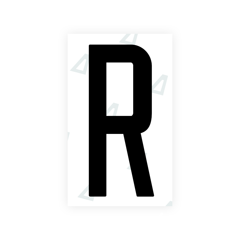 Alite Nanofilm for US (Puerto Rico) license plates - Symbol "R" - Alite