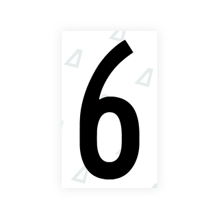 Alite Nanofilm for US (Georgia 2012 - Round) license plates - Symbol "6" - Alite