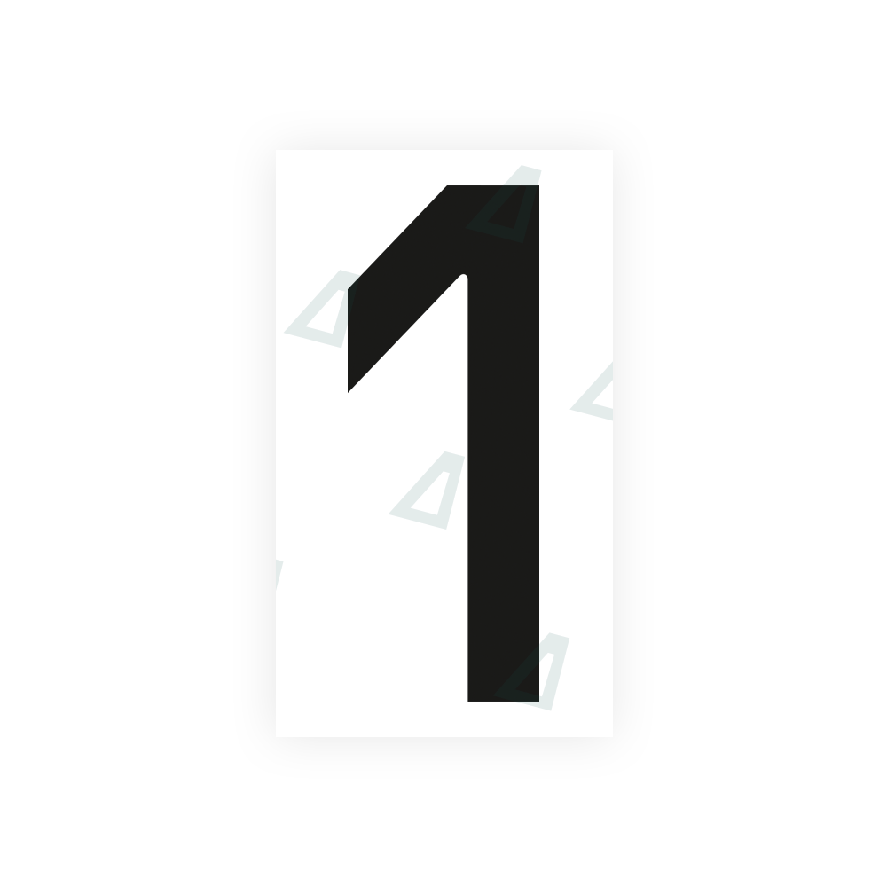 Alite Nanofilm for Czech Republic license plates - Symbol "1" - Alite