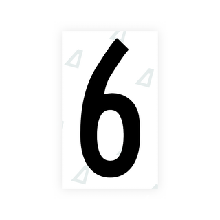 Alite Nanofilm for US (Puerto Rico) license plates - Symbol "6" - Alite