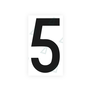 Alite Nanofilm for rear Italy license plates - Symbol "5" - Alite