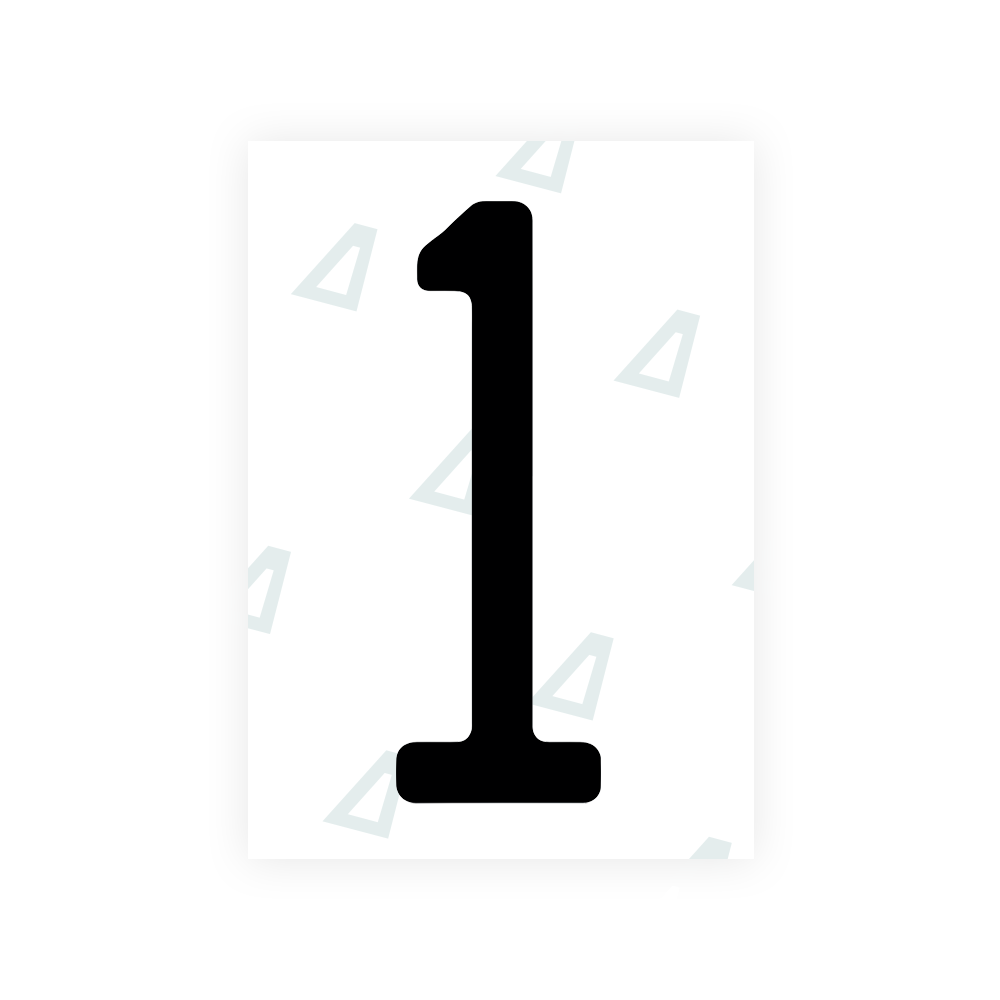 Alite Nanofilm for US (Florida 2019) license plates - Symbol "1" - Alite