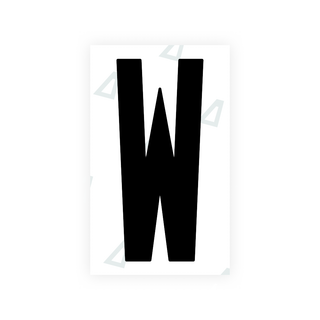 Alite Nanofilm for US (Puerto Rico) license plates - Symbol "W" - Alite