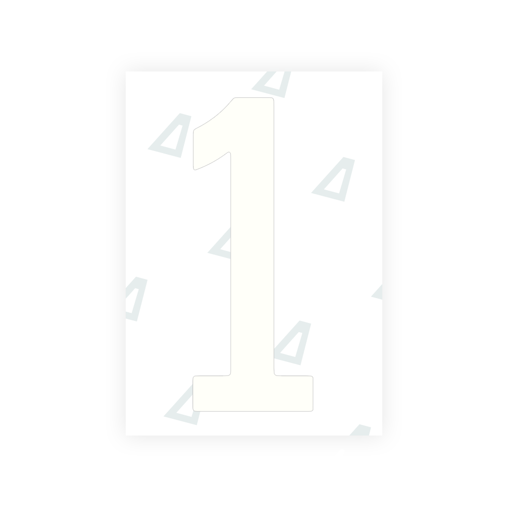 Alite Nanofilm for US (Indiana) license plates - Symbol "1" - Alite