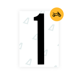 Alite Nanofilm for US (Georgia 2012 - Round) Moto license plates - Symbol "1" - Alite