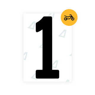 Alite Nanofilm for US (Georgia 2012 - Square) Moto license plates - Symbol "1" - Alite