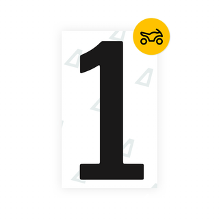 Alite Nanofilm for US (Texas) Moto license plates - Symbol "1" - Alite