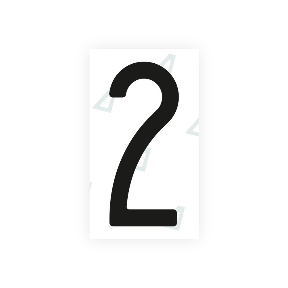 Alite Nanofilm for Mexico license plates - Symbol "2" - Alite