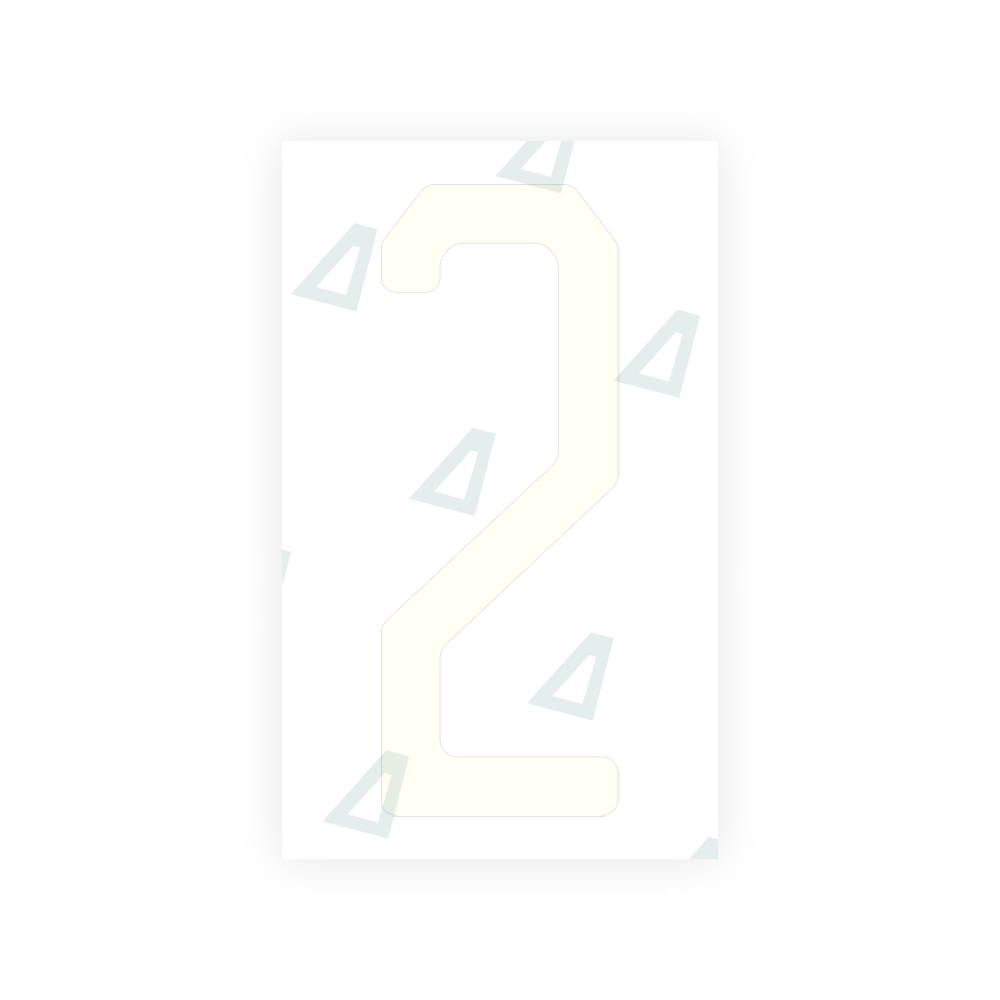 Alite Nanofilm for US (New Jersey - Embossed) license plates - Symbol "2" - Alite