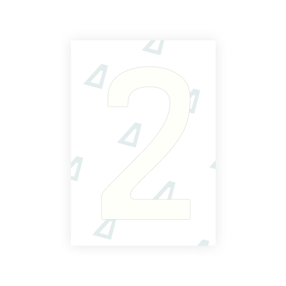 Alite Nanofilm for Chile 2014 license plates - Symbol "2" - Alite