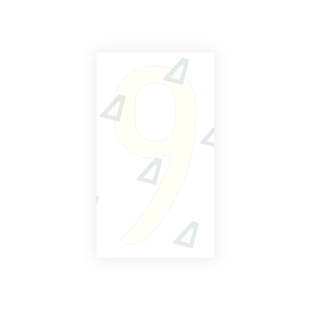 Alite Nanofilm for US (California) license plates - Symbol "9" - Alite