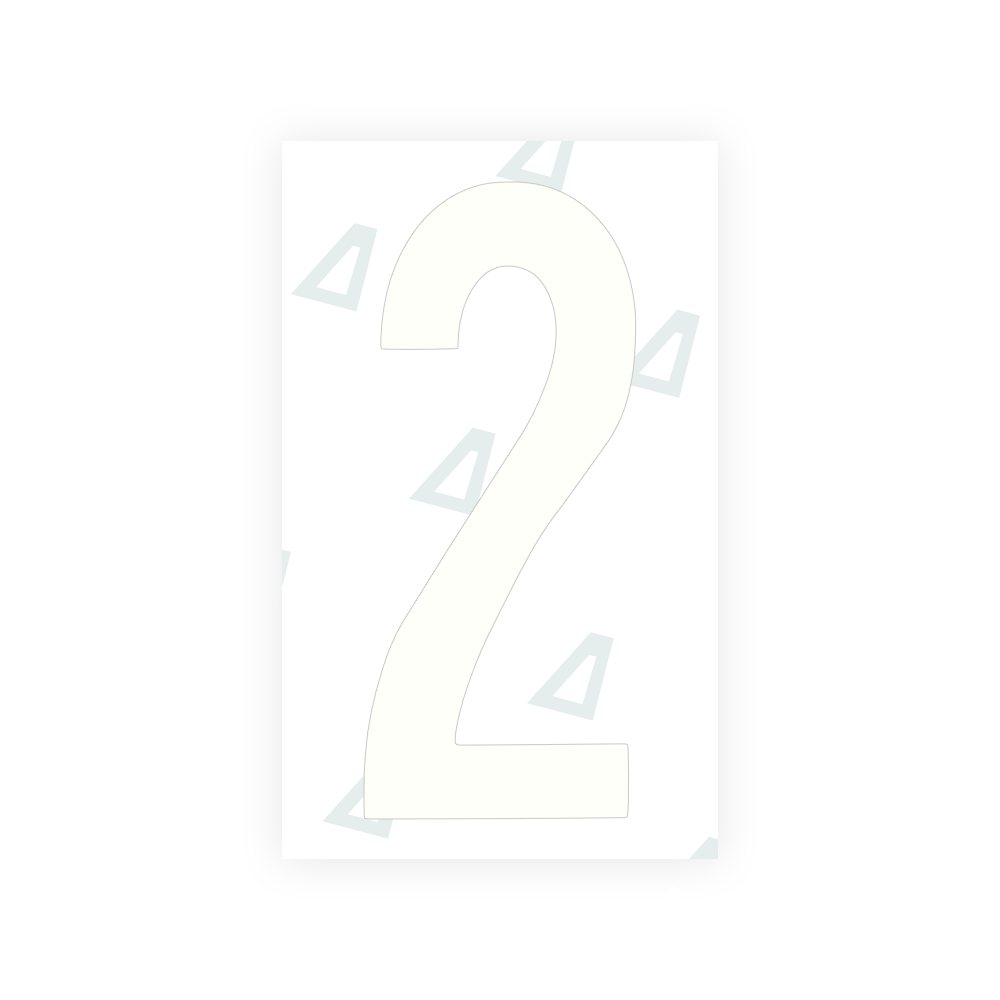 Alite Nanofilm for US (Georgia 2012 - Round) license plates - Symbol "2" - Alite