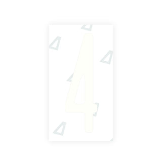 Snow Alite Nanofilm for US (New York 2001) license plates - Symbol "4"