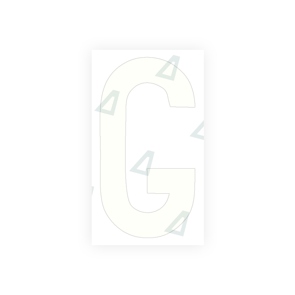 Alite Nanofilm for rear Italy license plates - Symbol "G" - Alite
