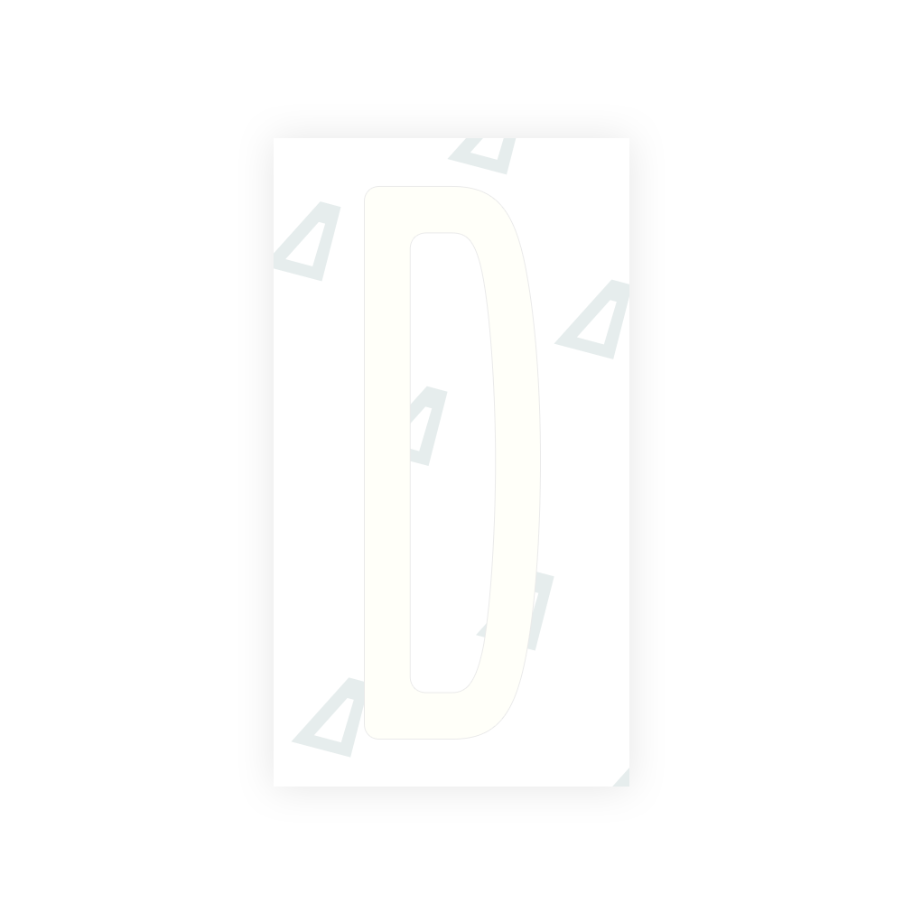 Alite Nanofilm for US (New York 2020) license plates - Symbol "D" - Alite