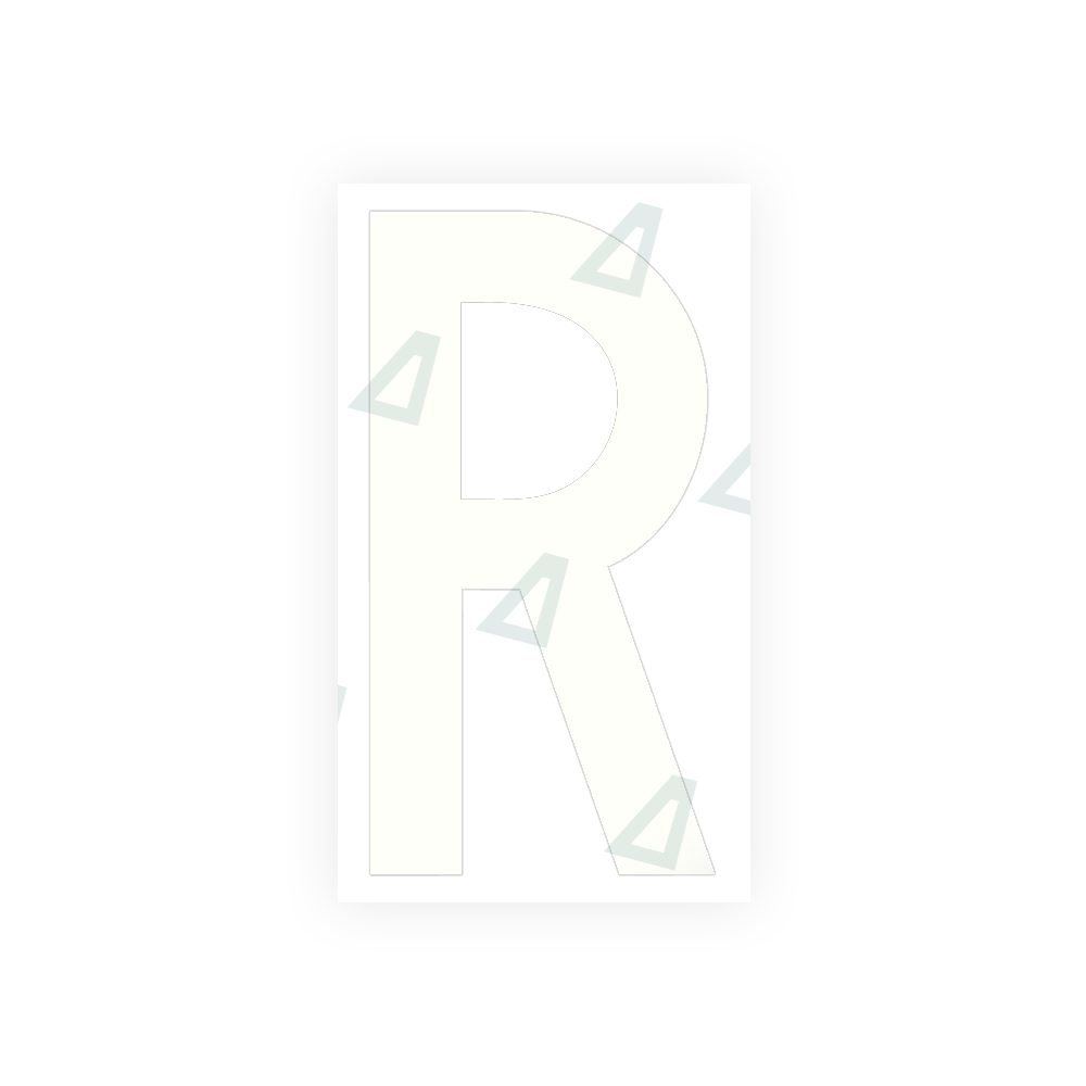 Alite Nanofilm for rear Italy license plates - Symbol "R" - Alite