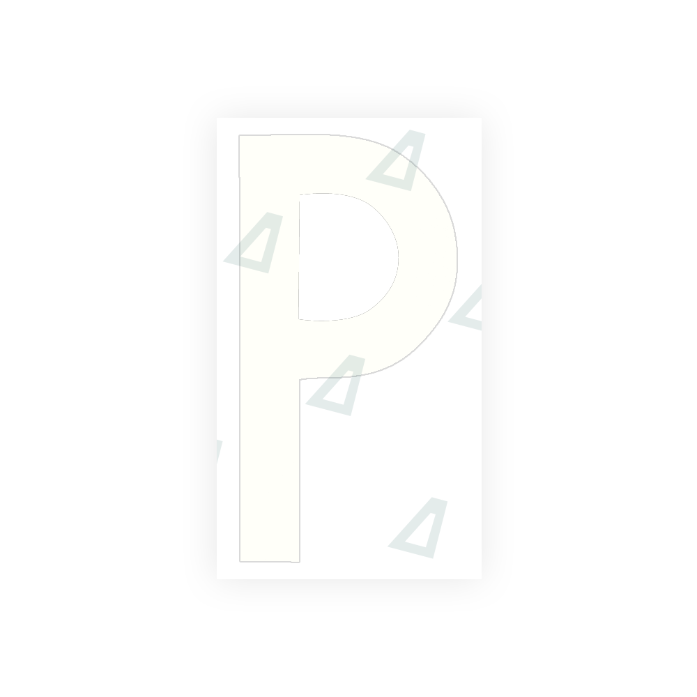 Alite Nanofilm for rear Italy license plates - Symbol "P" - Alite