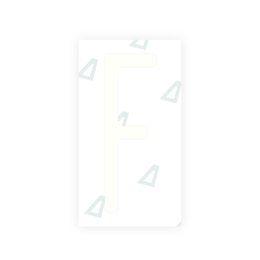 Alite Nanofilm for US (New York 2020) license plates - Symbol "F" - Alite