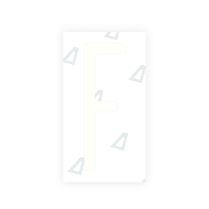 Alite Nanofilm for US (New York 2020) license plates - Symbol "F" - Alite