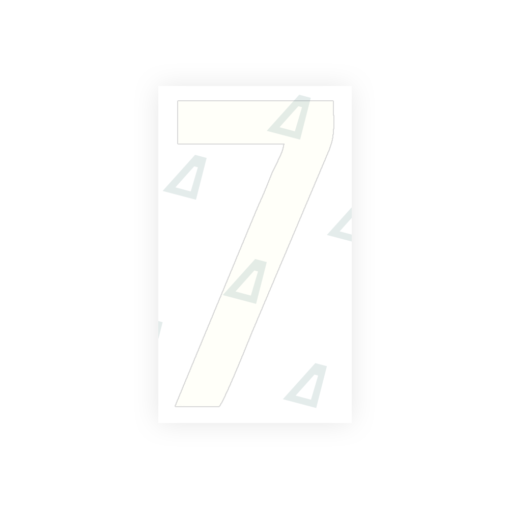 Alite Nanofilm for rear Italy license plates - Symbol "7" - Alite