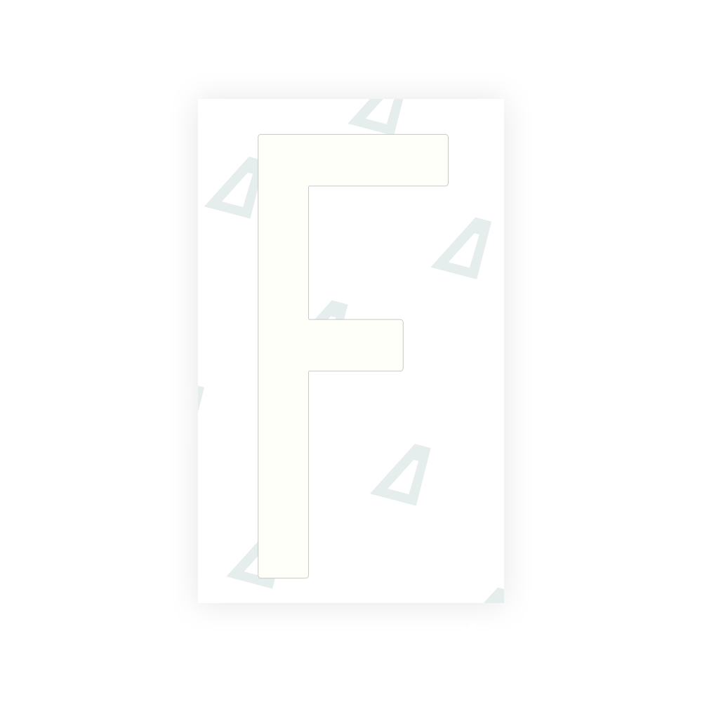 Alite Nanofilm for US (Puerto Rico) license plates - Symbol "F" - Alite
