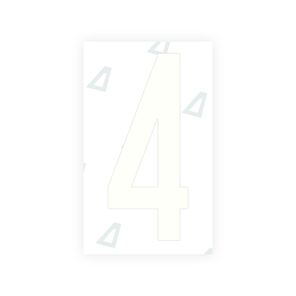 Alite Nanofilm for US (Puerto Rico) license plates - Symbol "4" - Alite