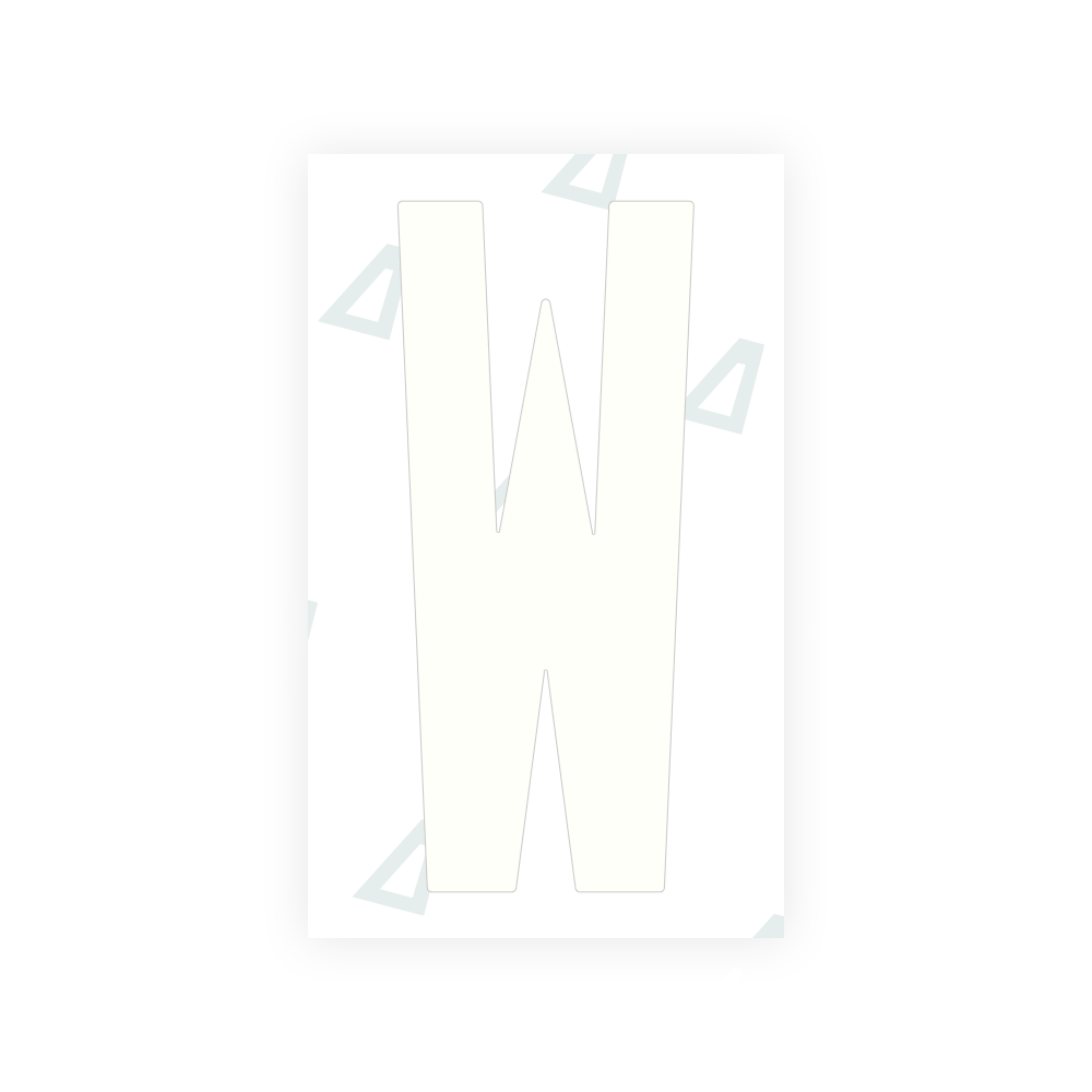 Alite Nanofilm for US (Puerto Rico) license plates - Symbol "W" - Alite