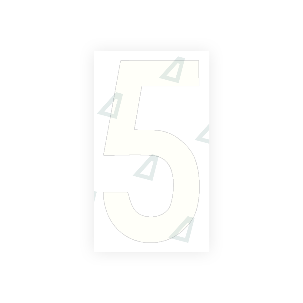 Alite Nanofilm for rear Italy license plates - Symbol "5" - Alite