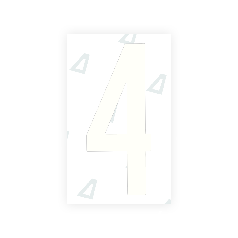 Alite Nanofilm for US (Georgia 2012 - Round) license plates - Symbol "4" - Alite