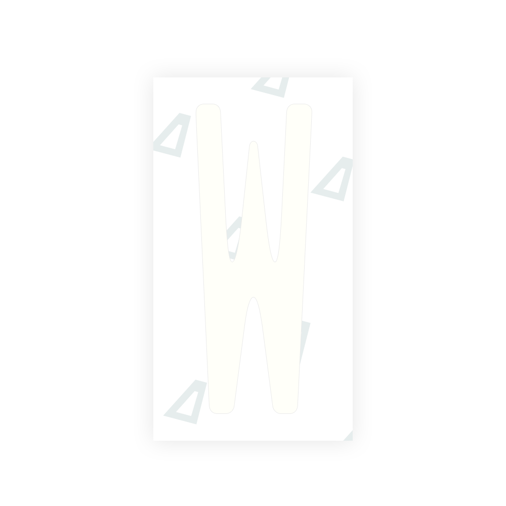 Alite Nanofilm for US (New York 2010) license plates - Symbol "W" - Alite