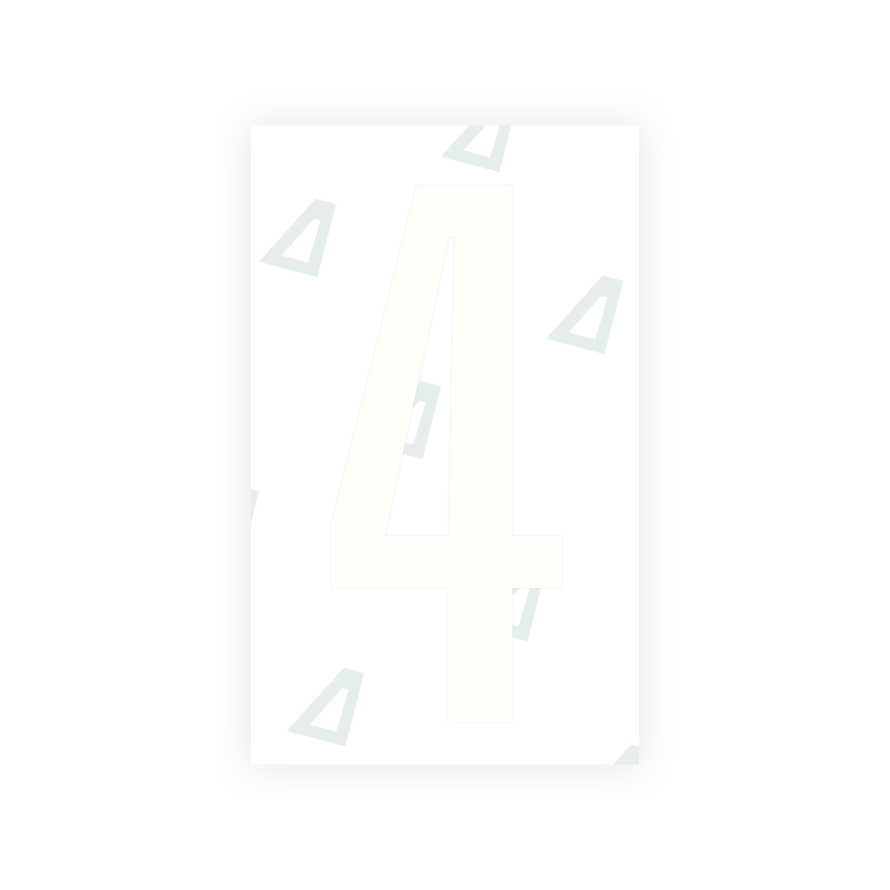 Alite Nanofilm for US (Nebraska 2005-2011) license plates - Symbol "4" - Alite