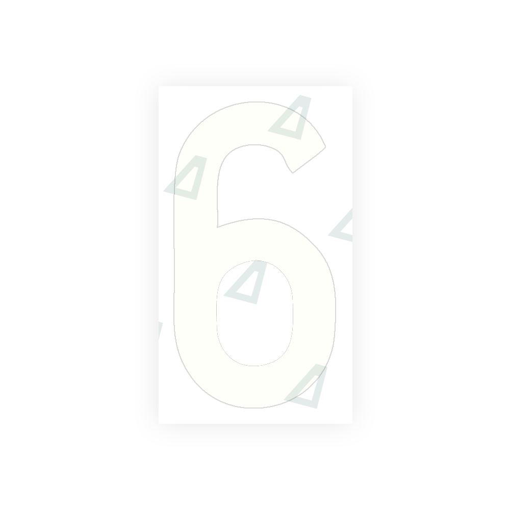 Alite Nanofilm for rear Italy license plates - Symbol "6" - Alite